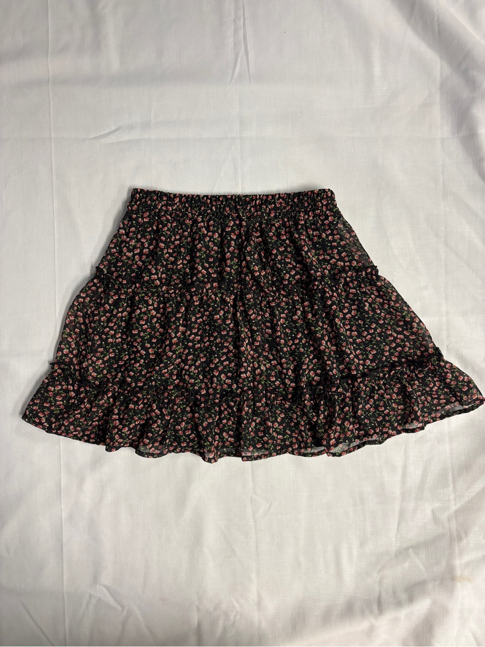 Cute Flowery Printed Flowy Short Skirt for a Petite Person or Junior/Teen